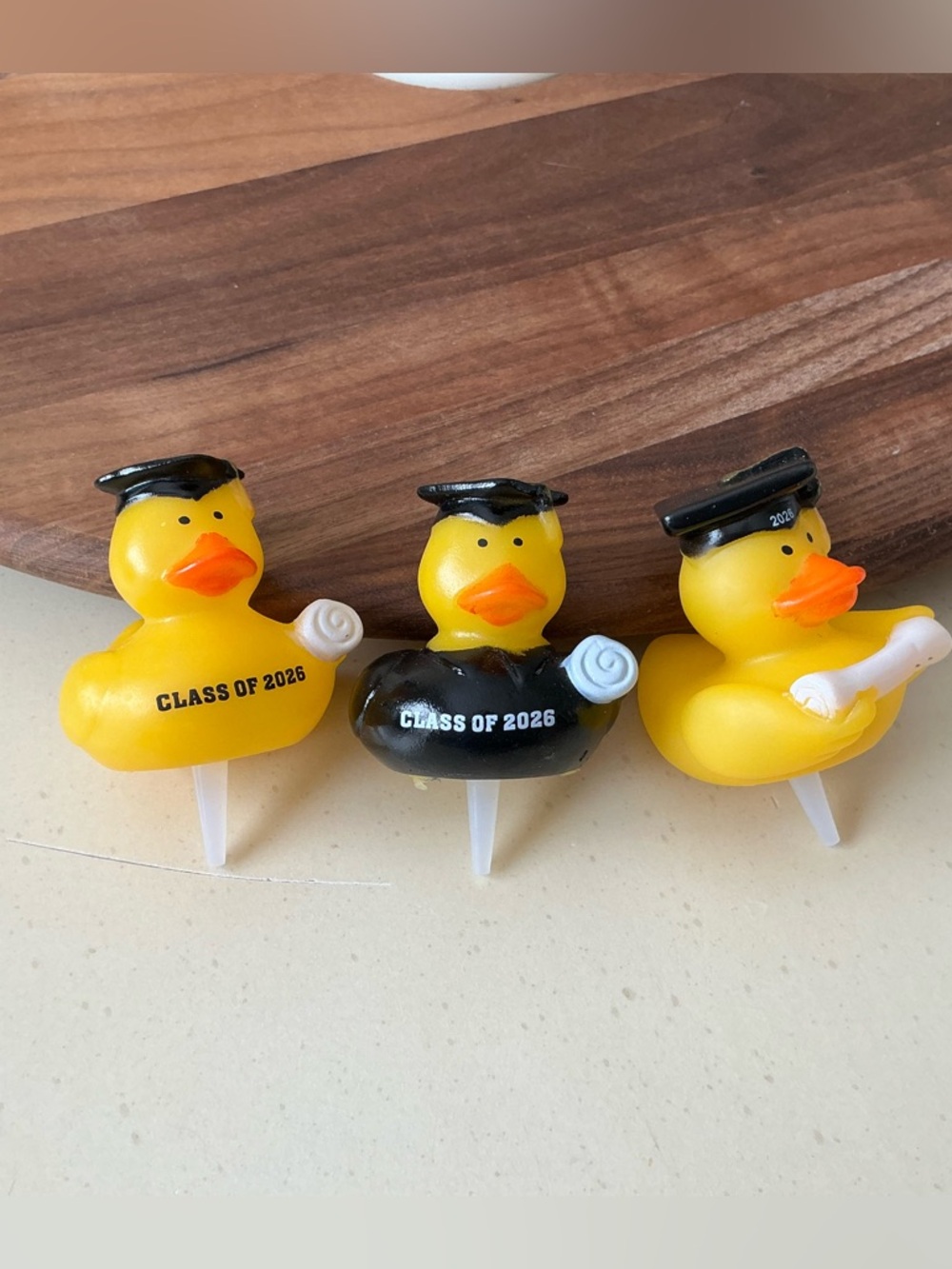 Set of 3 Graduation Rubber Duckies Platter Decoration 👩🏼‍🎓 👨‍🎓